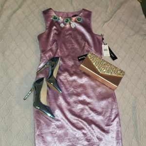 Beautiful lilac satiny dress